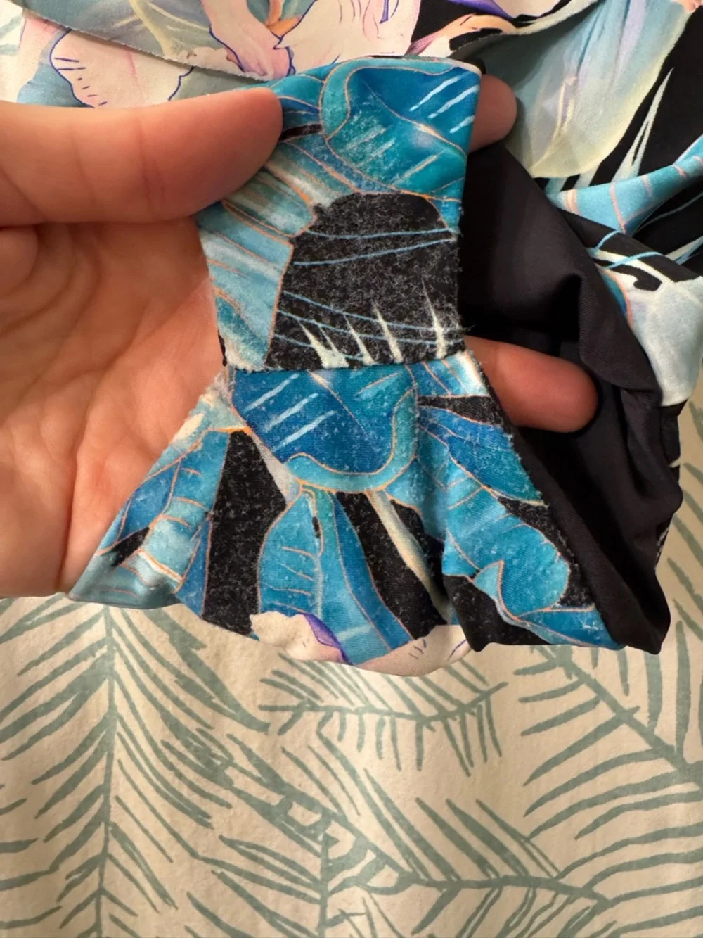 Adorable Ruffle Top Swimsuit in Orchid Isle Print Handmade in Hawaii by Iwa Why